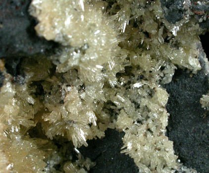 Mimetite on Galena from Tsumeb Mine, Otavi-Bergland District, Oshikoto, Namibia