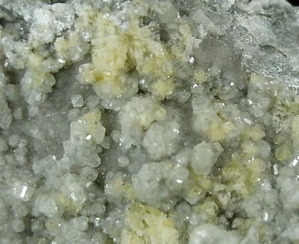 Cryolite, Calcite, Weloganite from Francon Quarry, Montral, le de Montral, Qubec, Canada (Type Locality for Weloganite)