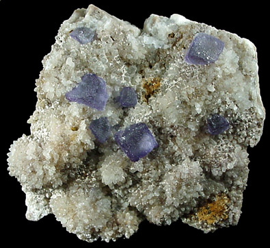 Fluorite on Quartz from Hickey #1 Mine, Mex-Tex mine group, Hansonburg District, 8.5 km south of Bingham, Socorro County, New Mexico