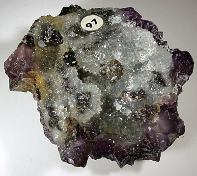 Fluorite, Sphalerite, Galena and Quartz from Cave-in-Rock District, Hardin County, Illinois