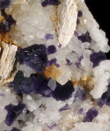 Fluorite, Barite, Quartz from Caravia-Berbes District, Asturias, Spain