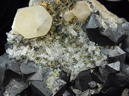 Magnetite and Calcite from Dashkezan, Southwest of Kirovabad, Malyj Kavraz Mountains, Azerbaijan