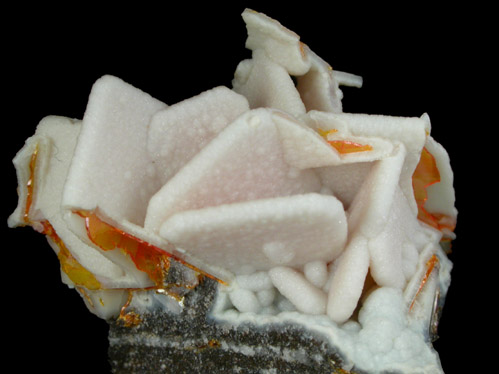 Wulfenite with Quartz-Hemimorphite coating from Finch Mine (Barking Spider Mine), north of Hayden, Banner District, Gila County, Arizona