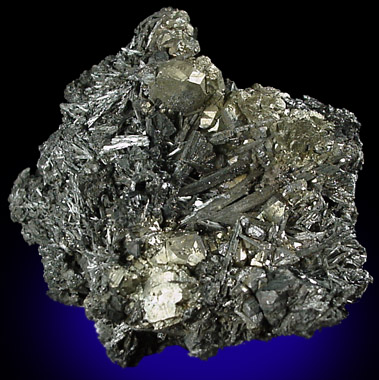 Stibnite and Pyrite from Santa Rita Mine, Nieves, Zacatecas, Mexico