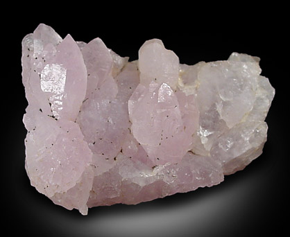 Quartz var. Rose Quartz Crystals from Sapucaia Mine, near Divino das Larangeiras, Minas Gerais, Brazil