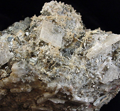 Barite and Pyrite pseudomorphs after Pyrrhotite from Naica District, Saucillo, Chihuahua, Mexico