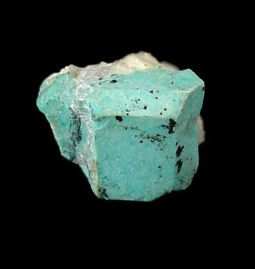 Turquoise pseudomorph after Beryl from Apache Canyon Mines, Turquoise Mountains, San Bernardino County, California