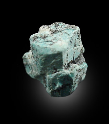 Turquoise pseudomorph after Beryl from Apache Canyon Mines, Turquoise Mountains, San Bernardino County, California