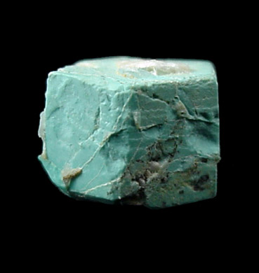 Turquoise pseudomorph after Beryl from Apache Canyon Mines, Turquoise Mountains, San Bernardino County, California