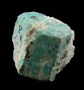 Turquoise pseudomorph after Beryl from Apache Canyon Mines, Turquoise Mountains, San Bernardino County, California