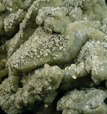 Prehnite on Calcite from Fairfax Quarry, 6.4 km west of Centreville, Fairfax County, Virginia