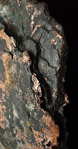 Copper in Shale from White Pine Mine, Ontonagon County, Michigan