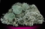 Fluorite on Quartz from Huallapon Mine, Pasto Buena, Ancash, Peru