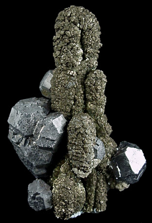 Marcasite Stalactite with Galena from Sweetwater Mine, Viburnum Trend, Reynolds County, Missouri