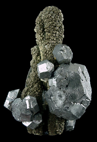 Marcasite Stalactite with Galena from Sweetwater Mine, Viburnum Trend, Reynolds County, Missouri