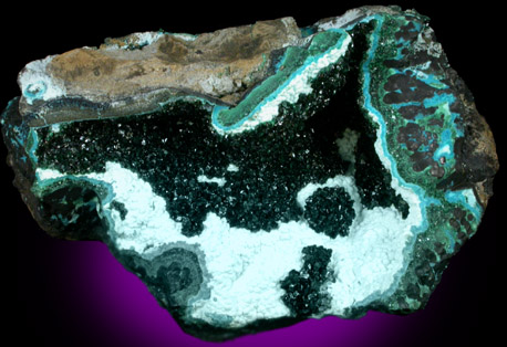 Malachite and Chrysocolla from Lubumbashi, Katanga Copperbelt, Haut-Katanga Province, Democratic Republic of the Congo