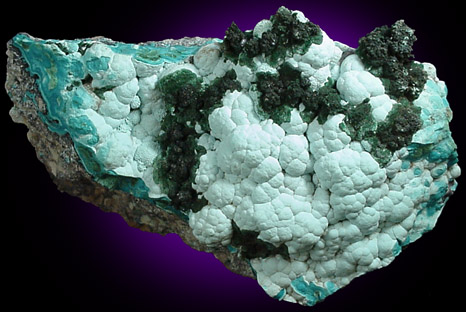 Malachite and Chrysocolla from Lubumbashi, Katanga Copperbelt, Haut-Katanga Province, Democratic Republic of the Congo