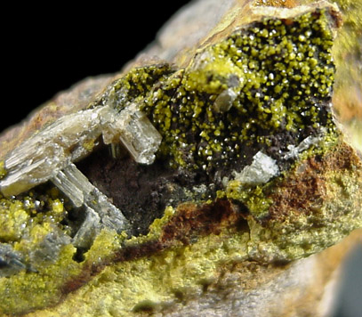 Chervetite with Francevillite from Mouana Uranium Mine, Haut-Ogooue, Gabon (Type Locality for Chervetite and Francevillite)