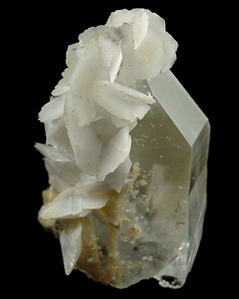 Calcite on Quartz from Yaogangxian Mine, Nanling Mountains, Hunan Province, China