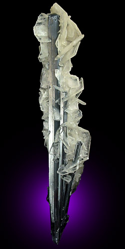 Barite on Stibnite from Kadamzhay Mine, Osh Oblast, south of Fergana, Kyrgyzstan