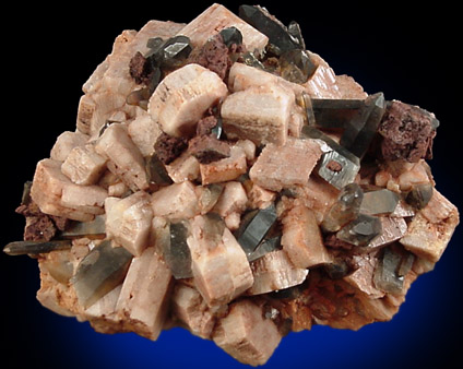 Microcline, Smoky Quartz, Goethite from Crystal Creek, Florissant, Teller County, Colorado