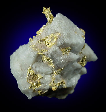 Gold in Quartz from Quartzburg, Mariposa County, California