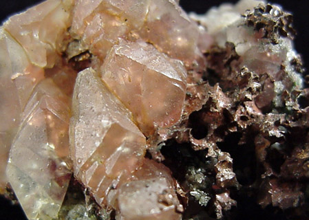 Copper and Calcite from Keweenaw Peninsula, Lake Superior, Michigan