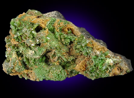 Pyromorphite and Galena from Phoenixville, Chester County, Pennsylvania