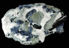 Benitoite, Neptunite, Natrolite from Benitoite Gem Mine, San Benito County, California (Type Locality for Benitoite)