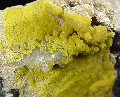 Mimetite and Selenite from Hardshell Mine, Santa Cruz County, Arizona