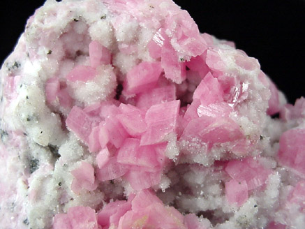 Rhodochrosite on Quartz from Sunnyside Mine, Eureka District, San Juan County, Colorado