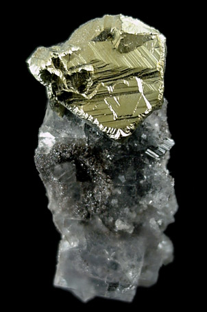 Chalcopyrite with Fluorite from Yaogangxian Mine, Nanling Mountains, Hunan Province, China