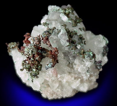 Copper in Calcite from Tsumeb Mine, Otavi-Bergland District, Oshikoto, Namibia