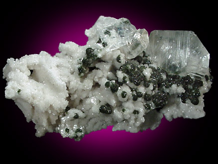 Conichalcite and Calcite from Tsumeb Mine, Otavi-Bergland District, Oshikoto, Namibia