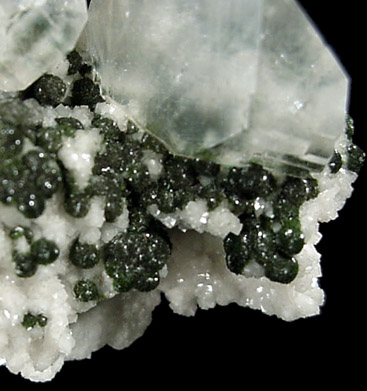 Conichalcite and Calcite from Tsumeb Mine, Otavi-Bergland District, Oshikoto, Namibia