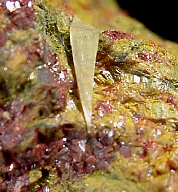 Laffittite/Getchellite in Cinnabar, Orpiment from Getchell Mine, Humboldt County, Nevada (Type Locality for Getchellite)