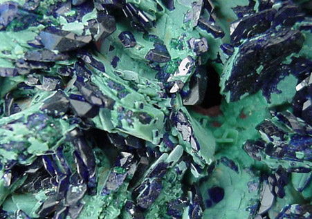 Azurite and Malachite from Morenci Mine, Clifton District, Greenlee County, Arizona