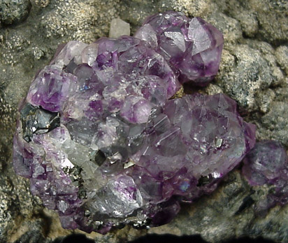 Fluorite, Quartz, Pyrite from Schlaggenwald, Bohemia, Czech Republic