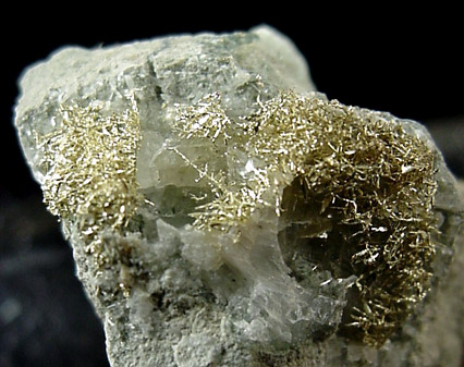 Gold on matrix from Olinghouse Mine, Washoe County, Nevada