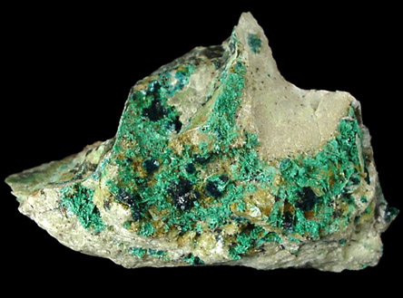 Spangolite and Brochantite from Mex-Tex Mine, Hansonburg District, 8.5 km south of Bingham, Socorro County, New Mexico