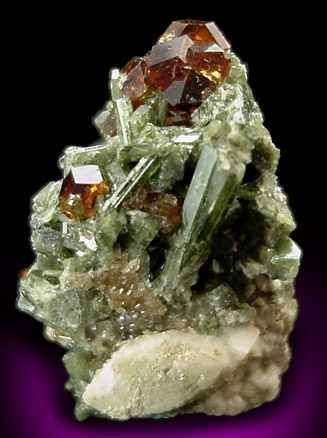 Grossular Garnet, Diopside, Calcite from Belvidere Mountain Quarries, Lowell (commonly called Eden Mills), Orleans County, Vermont