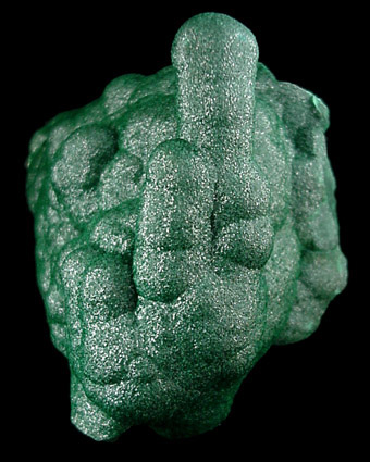 Malachite from Kolwezi Mining District, 240 km WNW of  Lubumbashi, Katanga Copperbelt, Lualaba Province, Democratic Republic of the Congo