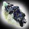 Azurite on Anglesite from Tsumeb Mine, Otavi-Bergland District, Oshikoto, Namibia