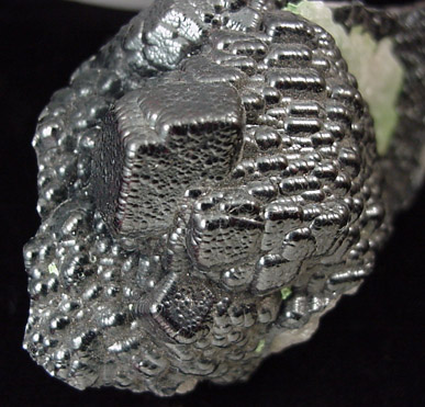 Heterogenite on Calcite from Tsumeb Mine, Otavi-Bergland District, Oshikoto, Namibia