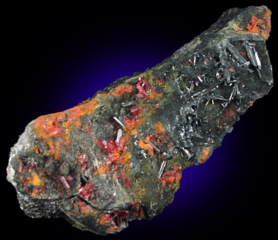 Stibnite with Realgar from Crven Dol Mine, Allchar, Macedonia