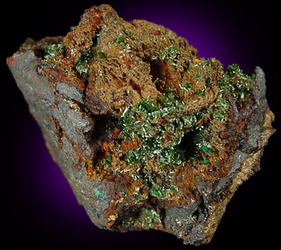 Olivenite and Smithsonite from Hilarion adit, Kamareza Mine, Laurium District, Attika, Greece