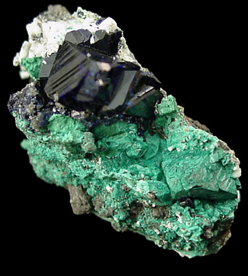 Azurite and Malachite from Tsumeb Mine, Otavi-Bergland District, Oshikoto, Namibia