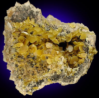 Wulfenite from Touissit Mine, 21 km SSE of Oujda, Jerada Province, Oriental, Morocco