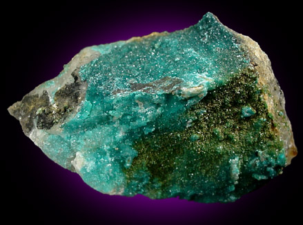 Turquoise Crystals on Quartz from Bishop Mine, Lynch Station, Campbell County, Virginia