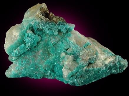 Turquoise Crystals on Quartz from Bishop Mine, Lynch Station, Campbell County, Virginia